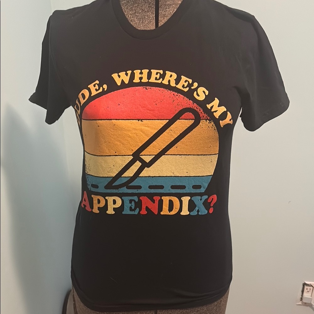 Where's My Appendix - Retro Style Appendix Surgery Recovery T-Shirt
